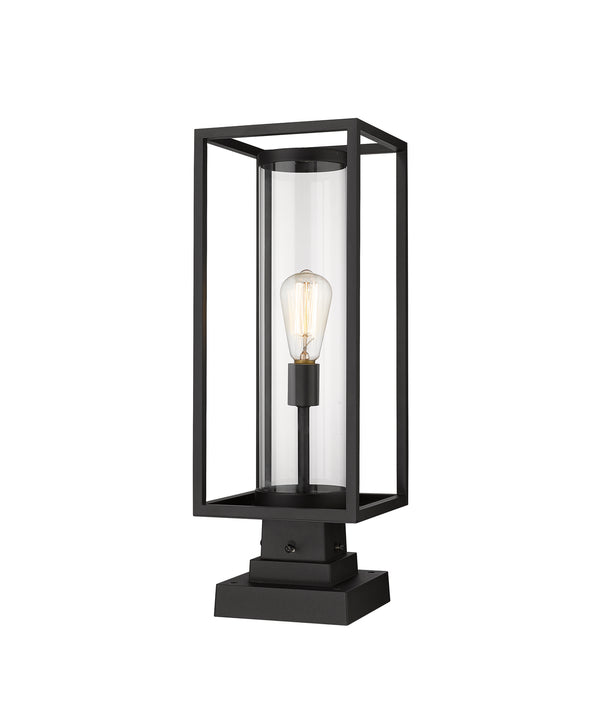 Z-Lite - 584PHMS-SQPM-BK - One Light Outdoor Pier Mount - Dunbroch - Black from Lighting & Bulbs Unlimited in Charlotte, NC