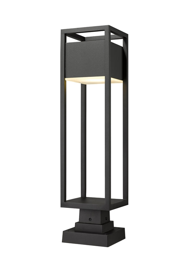 Z-Lite - 585PHBS-SQPM-BK-LED - LED Outdoor Pier Mounted Fixture - Barwick - Black from Lighting & Bulbs Unlimited in Charlotte, NC
