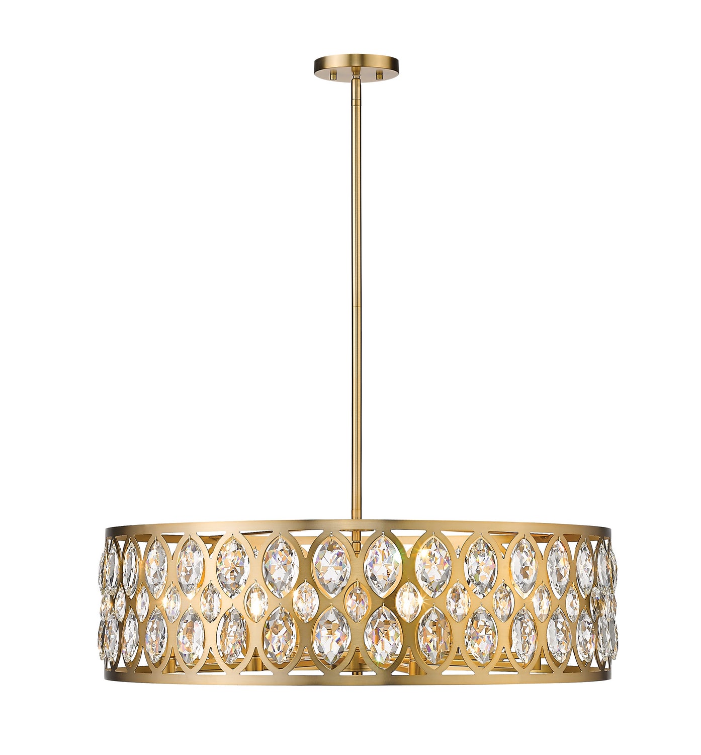 Z-Lite - 6010-30HB - Eight Light Chandelier - Dealey - Heirloom Brass from Lighting & Bulbs Unlimited in Charlotte, NC