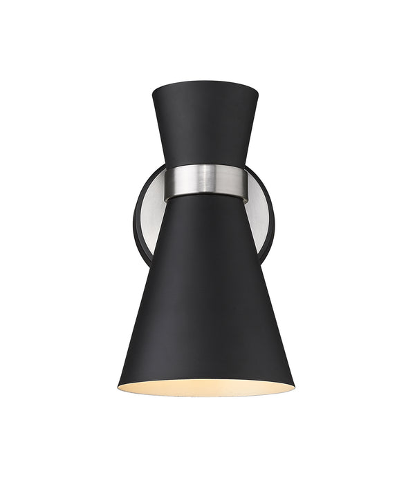 Z-Lite - 728-1S-MB-BN - One Light Wall Sconce - Soriano - Matte Black / Brushed Nickel from Lighting & Bulbs Unlimited in Charlotte, NC