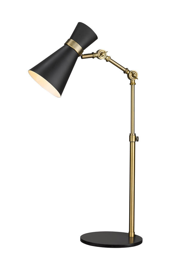 Z-Lite - 728TL-MB-HBR - One Light Table Lamp - Soriano - Matte Black / Heritage Brass from Lighting & Bulbs Unlimited in Charlotte, NC