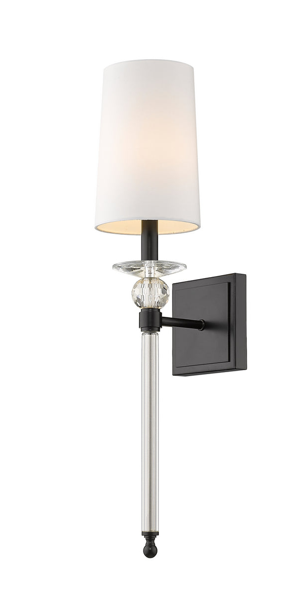 Z-Lite - 804-1S-MB - One Light Wall Sconce - Ava - Matte Black from Lighting & Bulbs Unlimited in Charlotte, NC