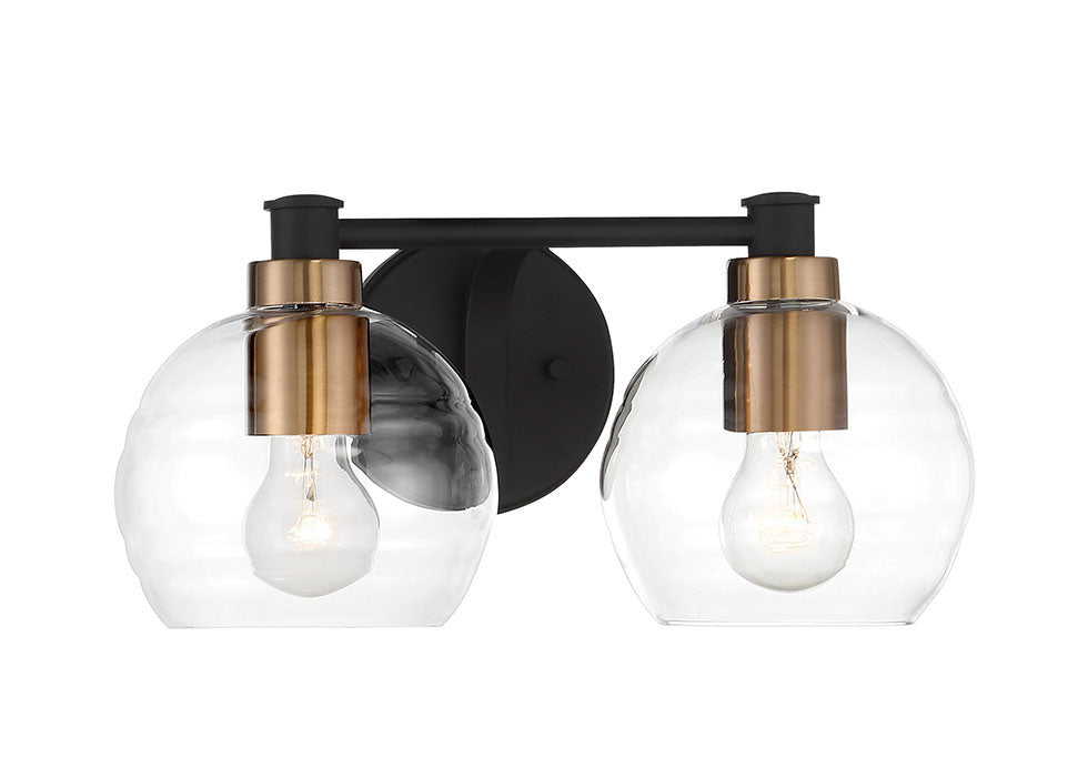 Minka-Lavery - 4912-653 - Two Light Bath - Keyport - Sand Coal W/Natural Brushed Br from Lighting & Bulbs Unlimited in Charlotte, NC