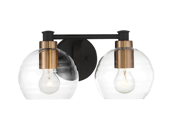 Minka-Lavery - 4912-653 - Two Light Bath - Keyport - Sand Coal W/Natural Brushed Br from Lighting & Bulbs Unlimited in Charlotte, NC