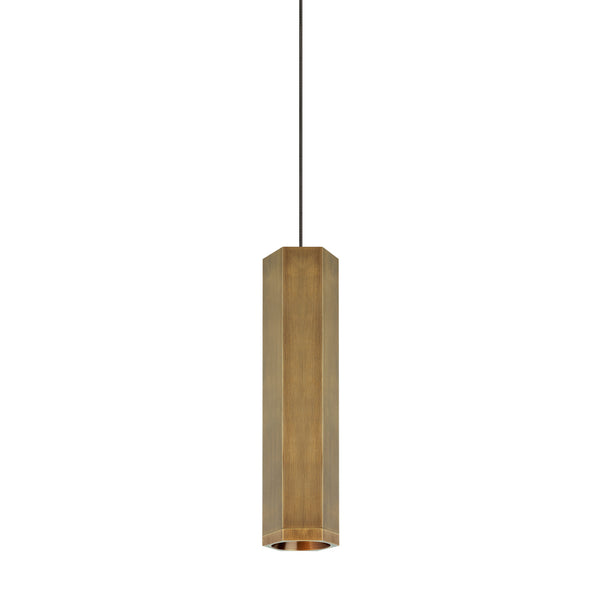 Visual Comfort Modern - 700MPBLKSRR-LED930 - LED Pendant - Blok - Aged Brass/Aged Brass from Lighting & Bulbs Unlimited in Charlotte, NC