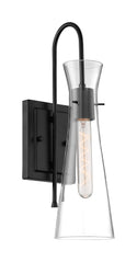 Nuvo Lighting - 60-6877 - One Light Wall Sconce - Bahari - Black from Lighting & Bulbs Unlimited in Charlotte, NC
