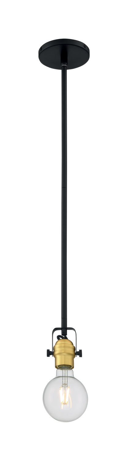 Nuvo Lighting - 60-6987 - One Light Mini Pendant - Mantra - Black / Brushed Brass from Lighting & Bulbs Unlimited in Charlotte, NC