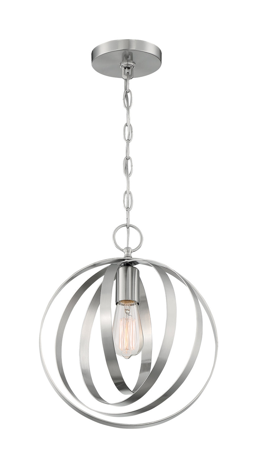 Nuvo Lighting - 60-7046 - One Light Pendant - Pendleton - Brushed Nickel from Lighting & Bulbs Unlimited in Charlotte, NC