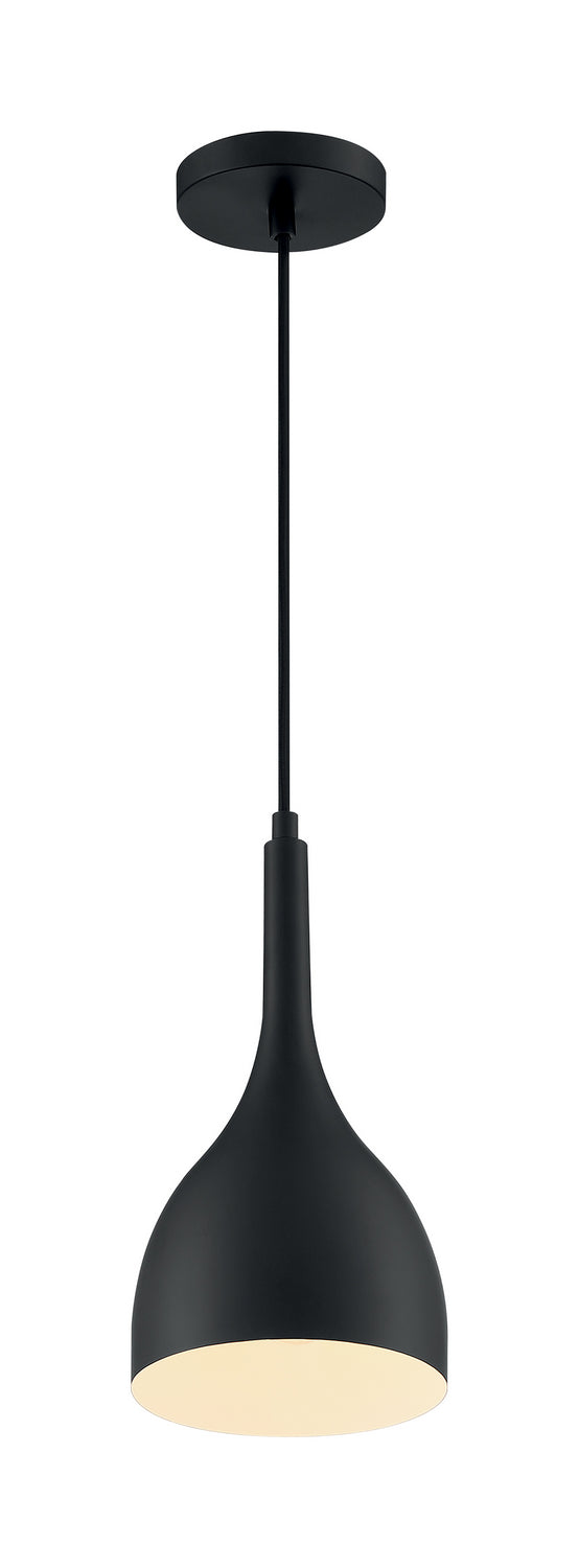 Nuvo Lighting - 60-7086 - One Light Pendant - Bellcap - Matte Black from Lighting & Bulbs Unlimited in Charlotte, NC