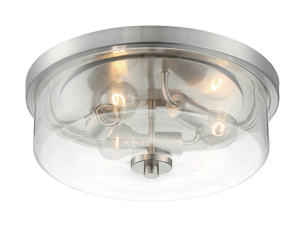 Nuvo Lighting - 60-7169 - Three Light Flush Mount - Sommerset - Brushed Nickel from Lighting & Bulbs Unlimited in Charlotte, NC