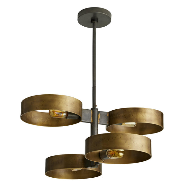 Arteriors - 44455 - Four Light Pendant - Rocco - Antique Brass from Lighting & Bulbs Unlimited in Charlotte, NC