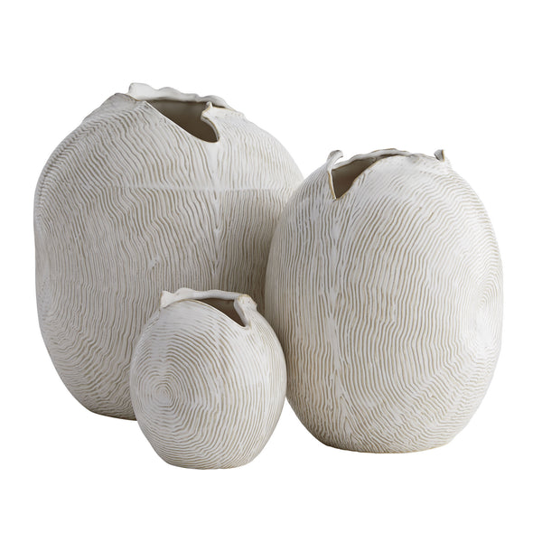 Arteriors - 7712 - Vases Set of 3 - Blume - White Wash from Lighting & Bulbs Unlimited in Charlotte, NC
