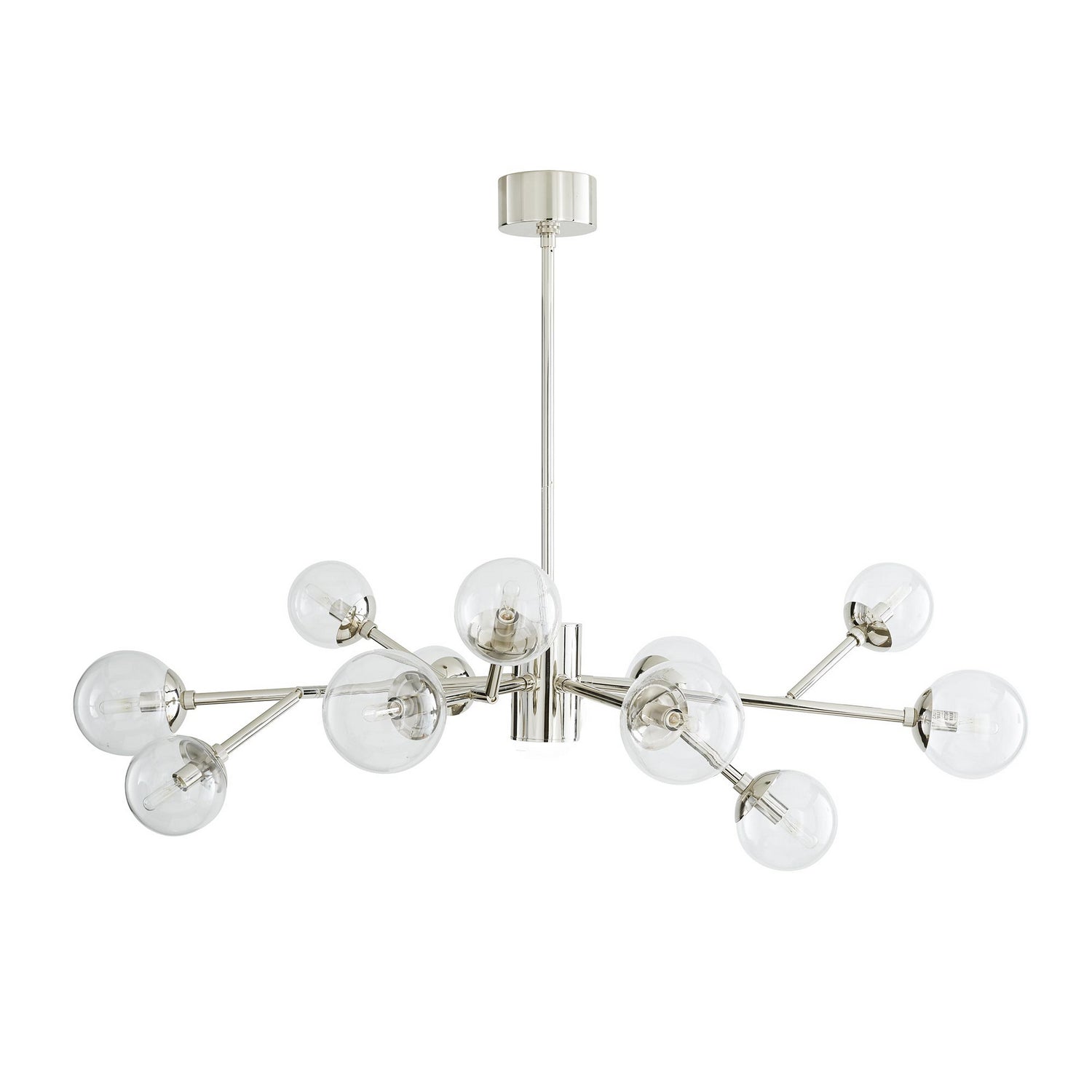 Arteriors - 89456 - 12 Light Chandelier - Dallas - Polished Nickel from Lighting & Bulbs Unlimited in Charlotte, NC
