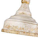 One Light Mini Pendant from the Keating Collection in Antique Ivory Finish by Golden