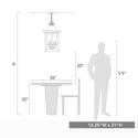 Four Light Pendant from the Finley Collection in Vintage Sage Finish by Golden