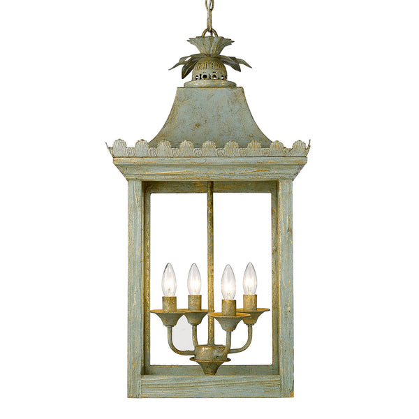 Golden - 0838-4P VS - Four Light Pendant - Finley - Vintage Sage from Lighting & Bulbs Unlimited in Charlotte, NC