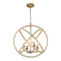 Four Light Chandelier from the Marina Collection in Burnished Chestnut Finish by Golden