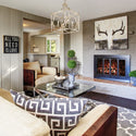 Four Light Pendant from the Laurent Collection in Antique Ivory Finish by Golden