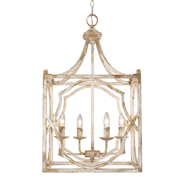 Golden - 0885-4P AI - Four Light Pendant - Laurent - Antique Ivory from Lighting & Bulbs Unlimited in Charlotte, NC