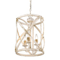 Three Light Pendant from the Alcott Collection in Antique Ivory Finish by Golden