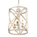 Three Light Pendant from the Alcott Collection in Antique Ivory Finish by Golden