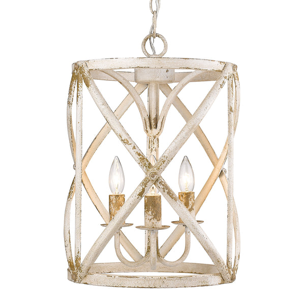 Golden - 0890-3P AI - Three Light Pendant - Alcott - Antique Ivory from Lighting & Bulbs Unlimited in Charlotte, NC