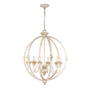 Six Light Chandelier from the Jules Collection in Antique Ivory Finish by Golden
