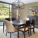 Four Light Chandelier from the Wesson Collection in Matte Black Finish by Golden