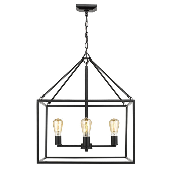 Golden - 2072-4 BLK - Four Light Chandelier - Wesson - Matte Black from Lighting & Bulbs Unlimited in Charlotte, NC