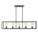 Golden - 2072-LP BLK - Five Light Linear Pendant - Wesson - Matte Black from Lighting & Bulbs Unlimited in Charlotte, NC