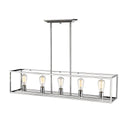 Five Light Linear Pendant from the Wesson CH Collection in Chrome Finish by Golden