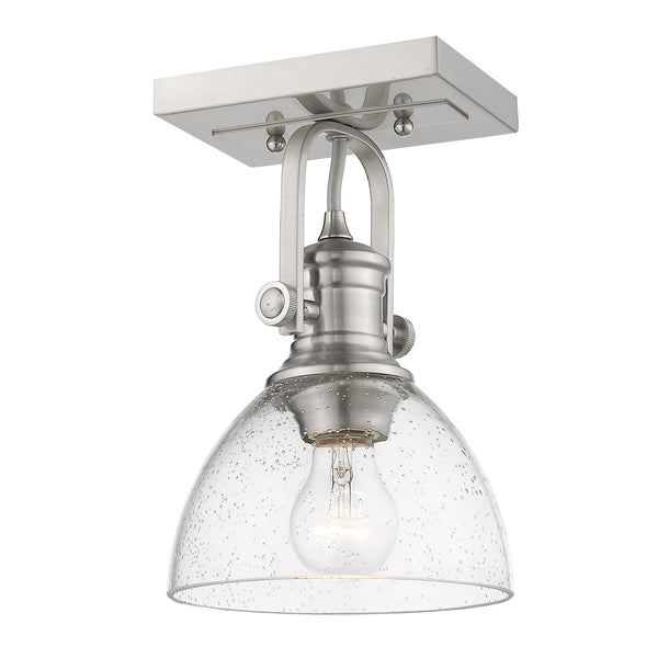 Golden - 3118-1SF PW-SD - One Light Semi-Flush Mount - Hines PW - Pewter from Lighting & Bulbs Unlimited in Charlotte, NC
