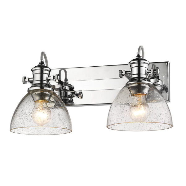 Two Light Semi-Flush Mount from the Hines CH Collection in Chrome Finish by Golden