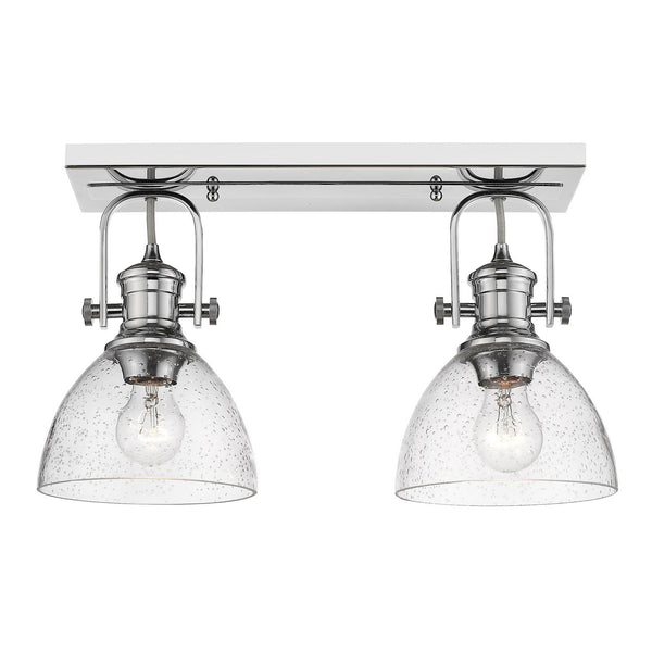 Golden - 3118-2SF CH-SD - Two Light Semi-Flush Mount - Hines CH - Chrome from Lighting & Bulbs Unlimited in Charlotte, NC