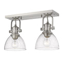 Golden - 3118-2SF PW-SD - Two Light Semi-Flush Mount - Hines PW - Pewter from Lighting & Bulbs Unlimited in Charlotte, NC