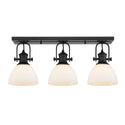 Golden - 3118-3SF BLK-OP - Three Light Semi-Flush Mount - Hines BLK - Matte Black from Lighting & Bulbs Unlimited in Charlotte, NC
