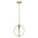 One Light Semi-Flush Mount from the Colson OG Collection in Olympic Gold Finish by Golden