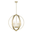 Six Light Chandelier from the Colson OG Collection in Olympic Gold Finish by Golden