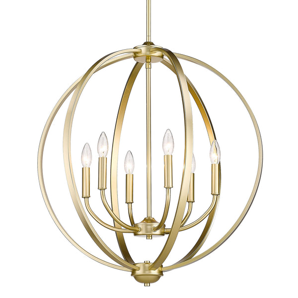Golden - 3167-6 OG - Six Light Chandelier - Colson OG - Olympic Gold from Lighting & Bulbs Unlimited in Charlotte, NC