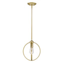 One Light Mini Pendant from the Colson OG Collection in Olympic Gold Finish by Golden