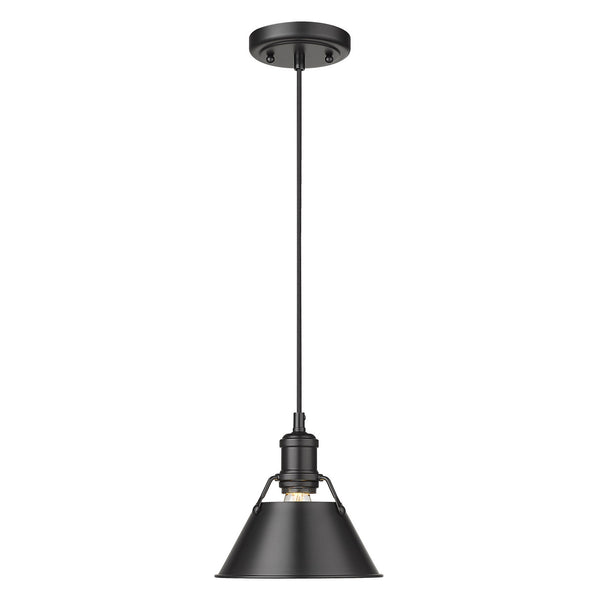 Golden - 3306-S BLK-BLK - One Light Pendant - Orwell BLK - Matte Black from Lighting & Bulbs Unlimited in Charlotte, NC