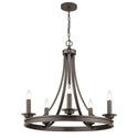 Five Light Chandelier from the Saldano Collection in Rubbed Bronze Finish by Golden