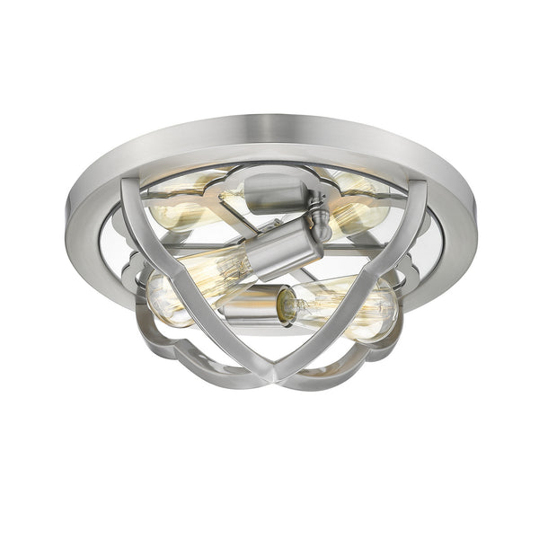Golden - 5926-FM PW - Two Light Flush Mount - Saxon PW - Pewter from Lighting & Bulbs Unlimited in Charlotte, NC