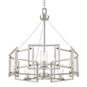 Five Light Chandelier from the Marco PW Collection in Pewter Finish by Golden