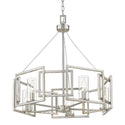 Five Light Chandelier from the Marco PW Collection in Pewter Finish by Golden