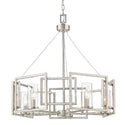 Five Light Chandelier from the Marco PW Collection in Pewter Finish by Golden