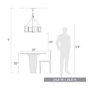 Five Light Chandelier from the Marco PW Collection in Pewter Finish by Golden