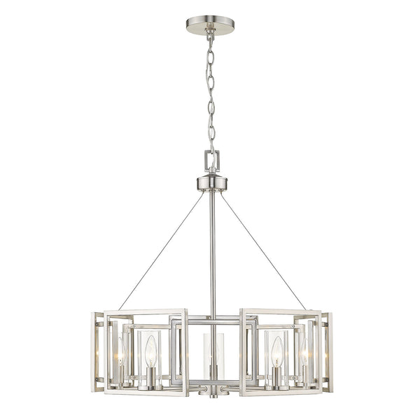 Golden - 6068-5 PW - Five Light Chandelier - Marco PW - Pewter from Lighting & Bulbs Unlimited in Charlotte, NC