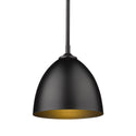 Golden - 6956-S BLK-BLK - One Light Pendant - Zoey BLK - Matte Black from Lighting & Bulbs Unlimited in Charlotte, NC