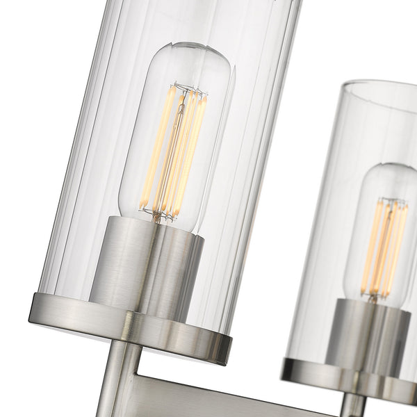 Five Light Chandelier from the Winslett PW Collection in Pewter Finish by Golden